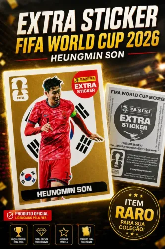 Figurinha Extra Sticker Dourada Heungmin Son Copa 2026