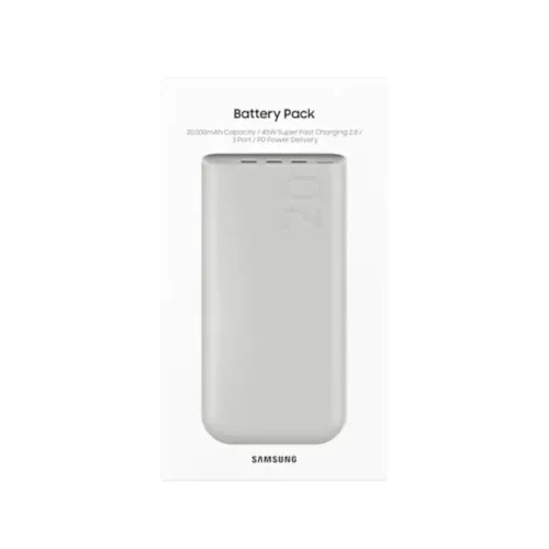 Bateria Carregador Portátil Samsung - 3x USB-C, 20000mAh, Super Rápida 45W, 3 meses de uso
