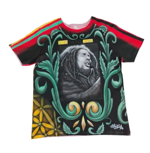 Camiseta Bob Marley aerografia 