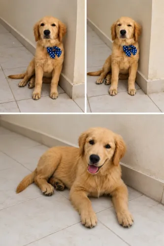 Golden retriever fêmea com pedigree