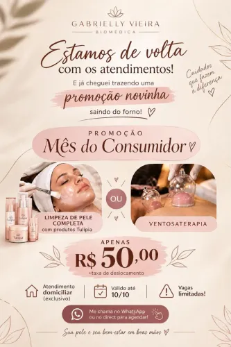 Limpeza de pele ou ventosaterapia 