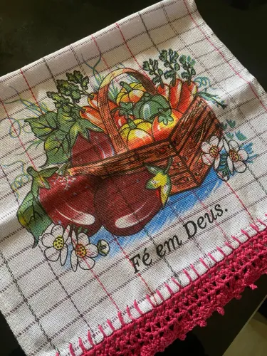 Pano de prato decorado