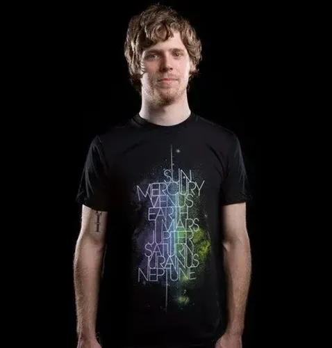Camiseta Vintage Importada Threadless "Solar System" - Tam. M