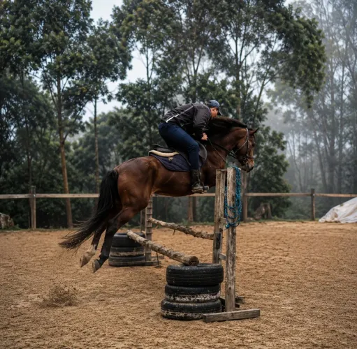 Cavalo de salto de confiança 