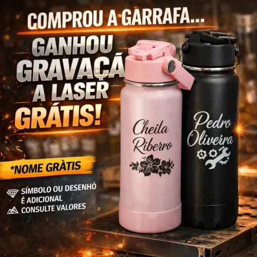 Garrafas e Copos Gravados a Laser