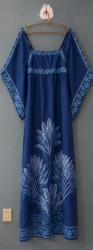 Vestido longo azul, tamanho G