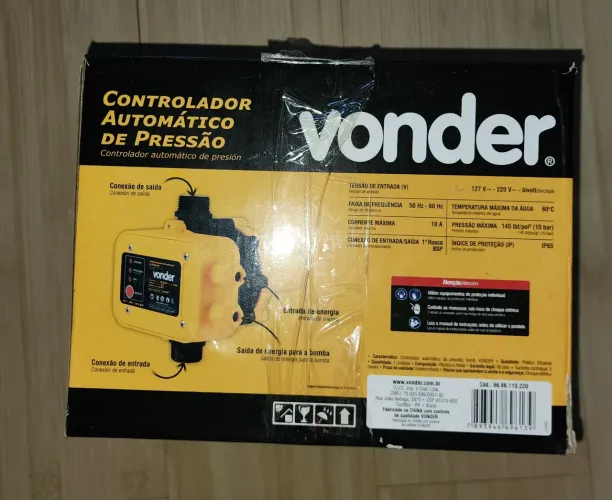 CONTROLADOR DE PRESSÃO VONDER. NOVO!