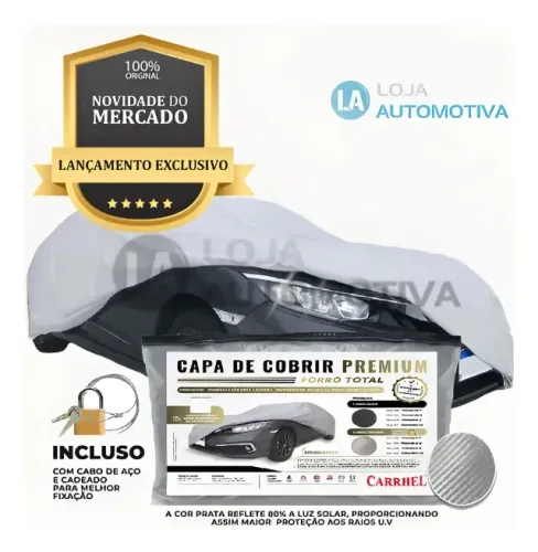 Capa Para Cobrir Carro Couro Titanium 100% Forrada Premium Nova tamanho M
