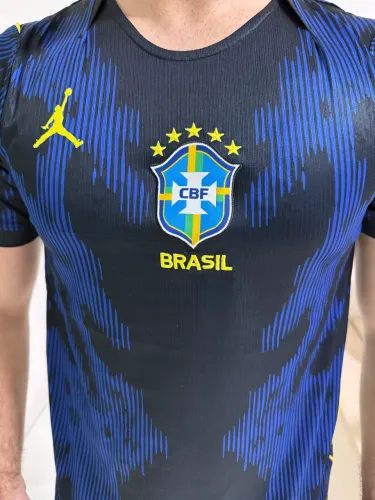 Camisa azul Brasil Dri Fit Jordan Copa do Mundo