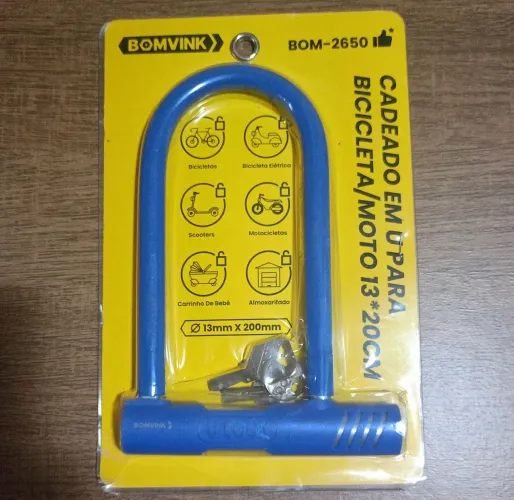 Cadeado em u para bicicleta e motocicleta 