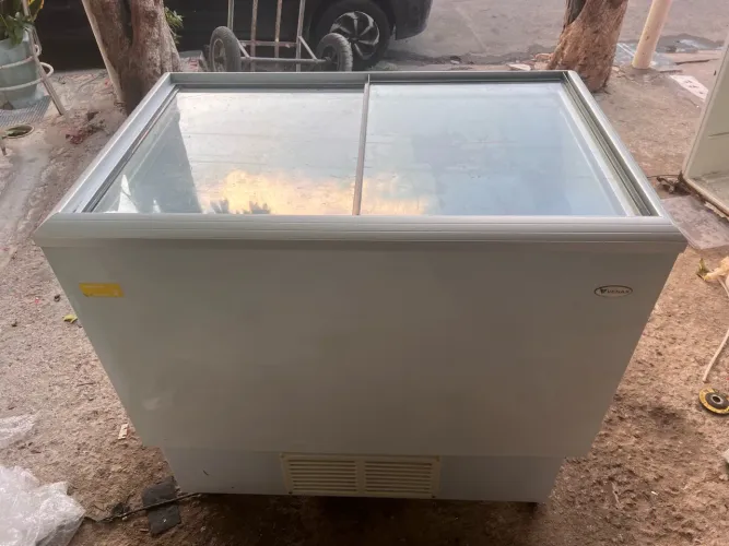 Freezer horizontal porta de vidro