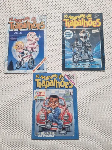 Lote 3 Gibis As Aventuras dos Trapalhões - Ed. Abril Jovem (Paródias Clássicas)