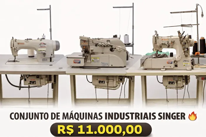 Kit 03 Máquinas de costura profissional