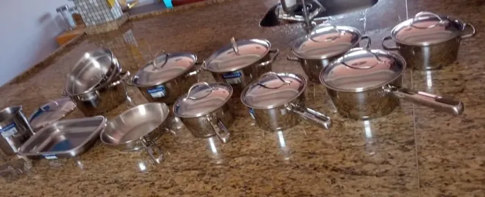 Jogo de Panelas Inox de Luxo