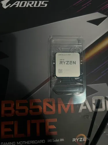 Kit novo ryzen 5 5500+ b550 aorus elite