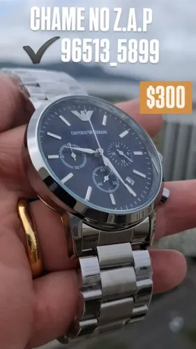 Relógio EMPORIO ARMANI AR -2434 FUNCIONAL MOSTRADOR AZUL