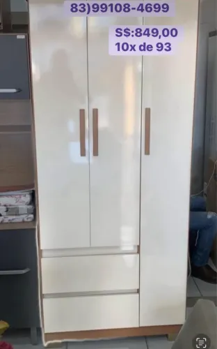 Guarda-roupa solteirão novo na caixa faz entrega grátis toda região cidade vizinha