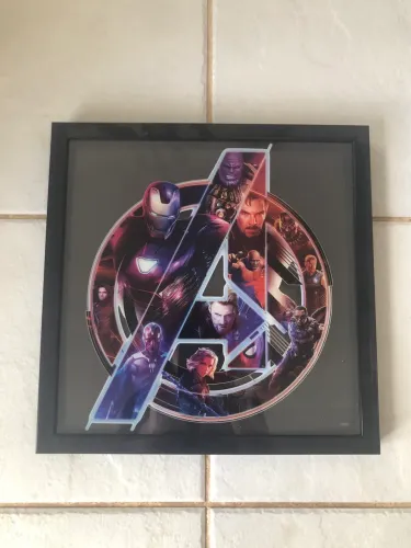 Quadro Os Vingadores com Moldura e Vidro - Decoração Geek
