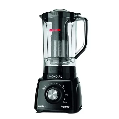 Liquidificador Turbo Power L-99 FB Copo San Cristal 3 Velocidades Mondial