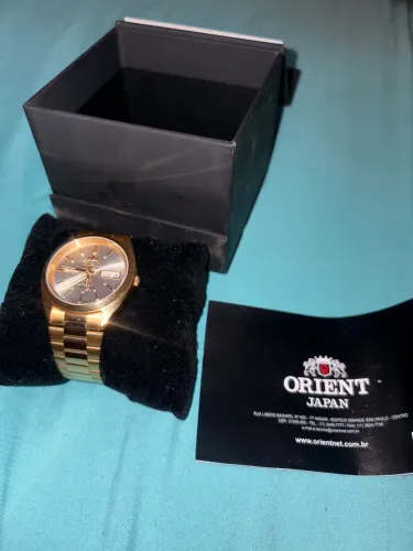 Relógio Orient Automático Dourado - Zero Uso, Com Caixa ,Certificado de garantia e Manual.