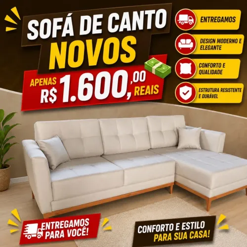 SOFÁS DE CANTO NOVOS