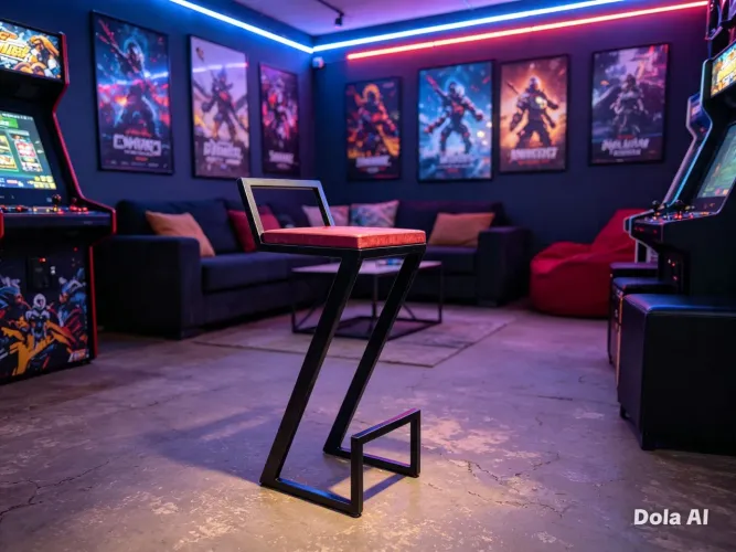 Banqueta de bar,em formato Z