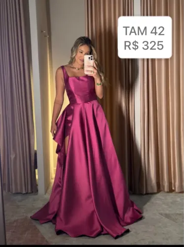 Vestido de festa Fúcsia Paetê Closet 