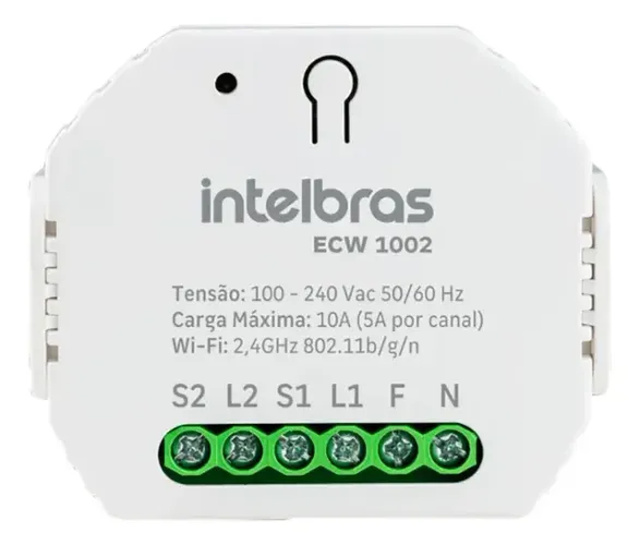 Interruptor Controlador De Cargas Wifi 2/2 Intelbras Ews222