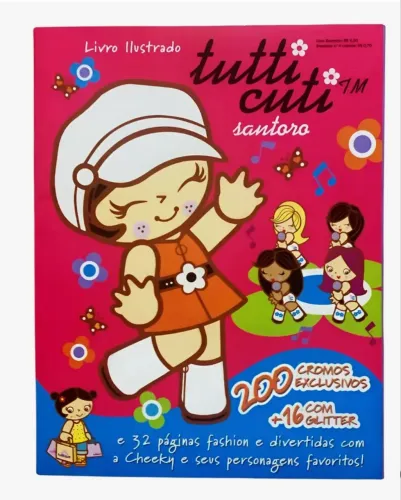 Álbum vintage de 2001 da Tutti Cuti Santoro - incompleto/ com poucas figurinhas 