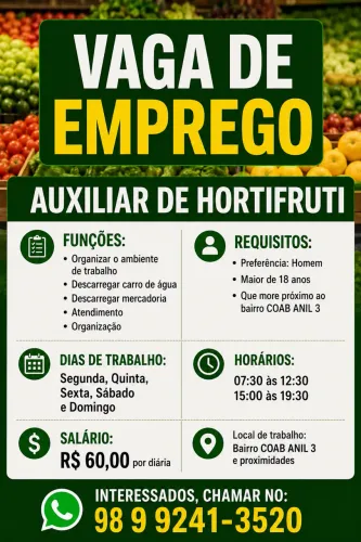 Vaga de emprego 
