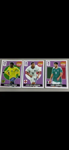 Figurinhas regular Vini Jr / Bellingham / Jimenez 