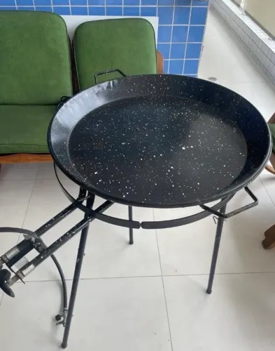 Fogareiro Panela Paella esmaltado 60cm 