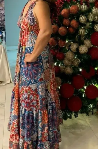 Vestido viscose indiana