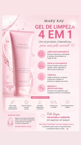 Gel de limpeza 4 em 1 da Mary Kay