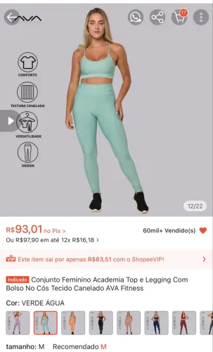 Vendo Conjunto AVA Fitness