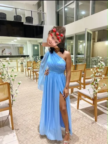 Vestido madrinha azul serenity