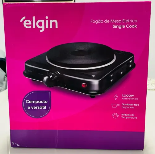 Fogão De Mesa Elétrico Uma Boca Elgin 110v
