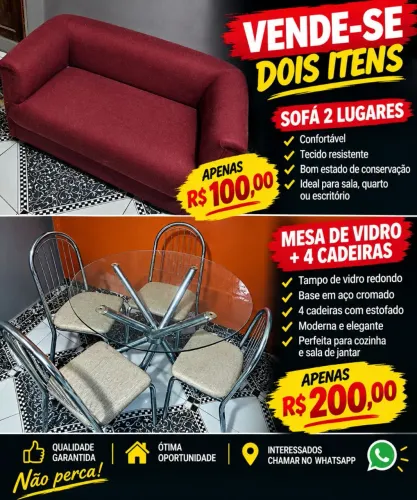 Sofá e mesa