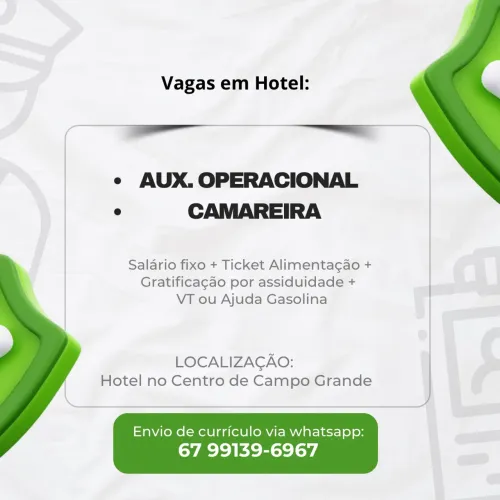 Vagas em hotel