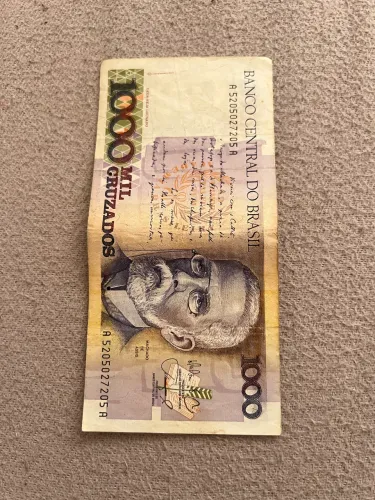 Nota de 1000 (mil) cruzeiros colecionável