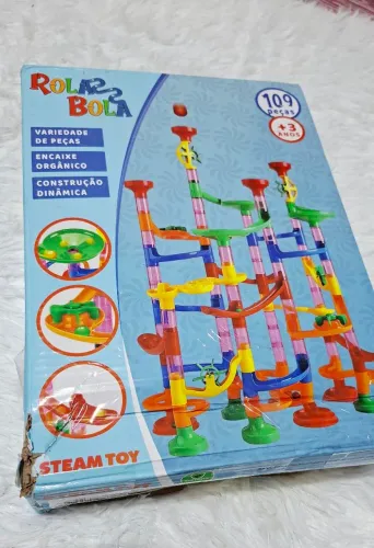 Brinquedo de montar rola a bola 109 peças 