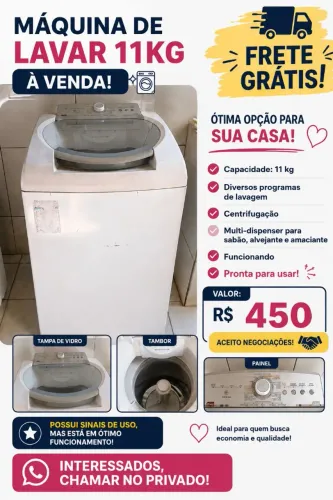 Máquina de lavar 11kg