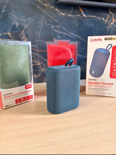 Caixa som Quanta 5W - 12h autonomia - estilo JBL Go