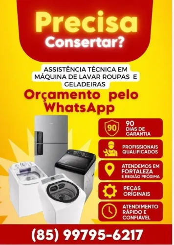 Concerto e manutenção em máquina de lavar - geladeira!