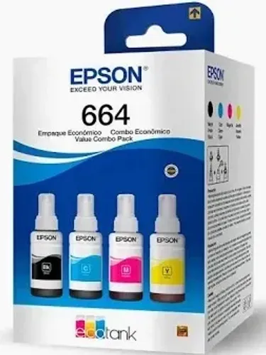Kit 4 Tintas Epson 664 Original Lacrado Preto Ciano Magenta Amarelo