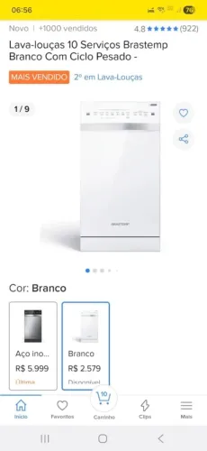 Lava-louça Brastemp 10 serviços 220w