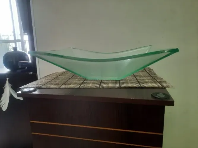 Cuba de vidro incolor 10 milimetros, medidas 38x27,5