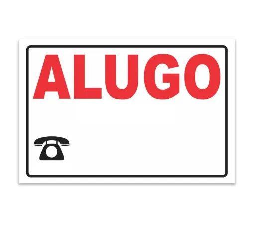 Placa de sinalização ALUGO E VENDO