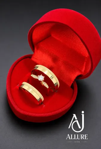 Alianças em ouro 18k 