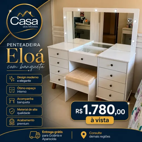 Penteadeira com banqueta Eloá